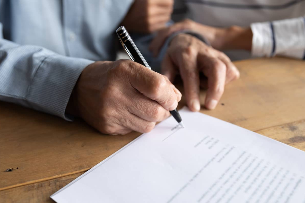 signing pension